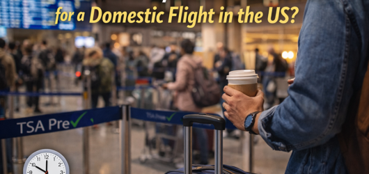 How early do you need to be for a domestic flight in the US?