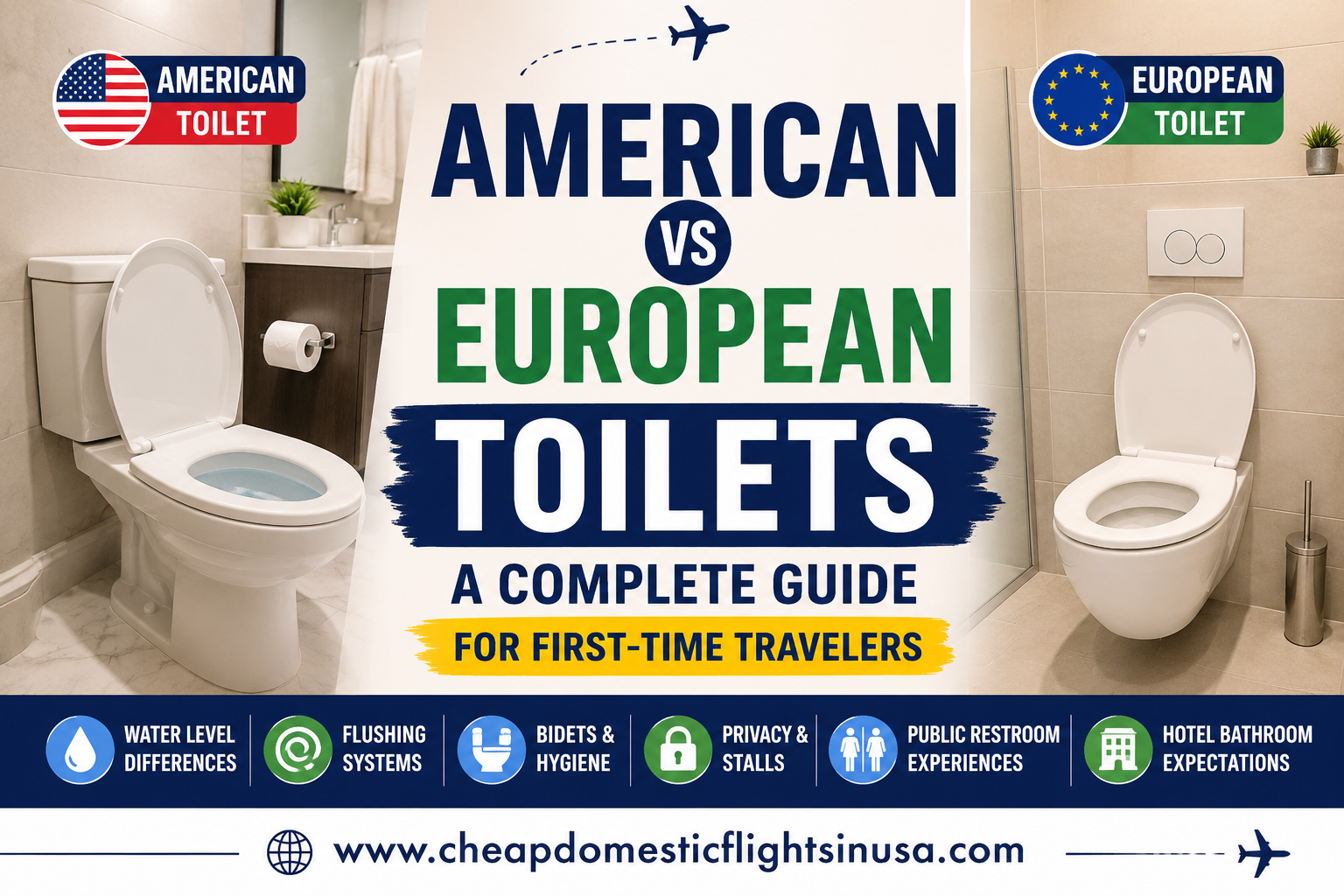 American Toilets vs European Toilets: A Complete Guide for First-Time Travelers